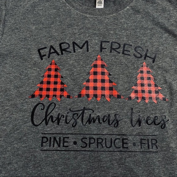 Farm Fresh Christmas Trees Tee Size Large - Picture 3 of 4
